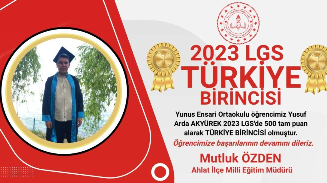2023 LGS Türkiye Birincisi İlçemizden